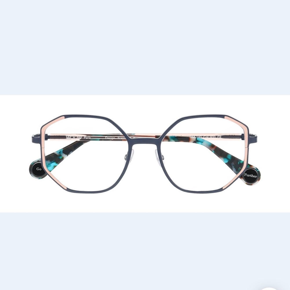 Black Geometric Glasses with Clear Lenses